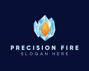 Fire Ice Gem logo design