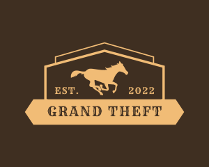 Cowboy - Western Wild Horse logo design