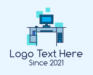 Computer - Digital Computer Desk logo design