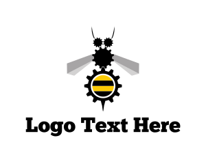 Cog - Bee Gears Sting logo design