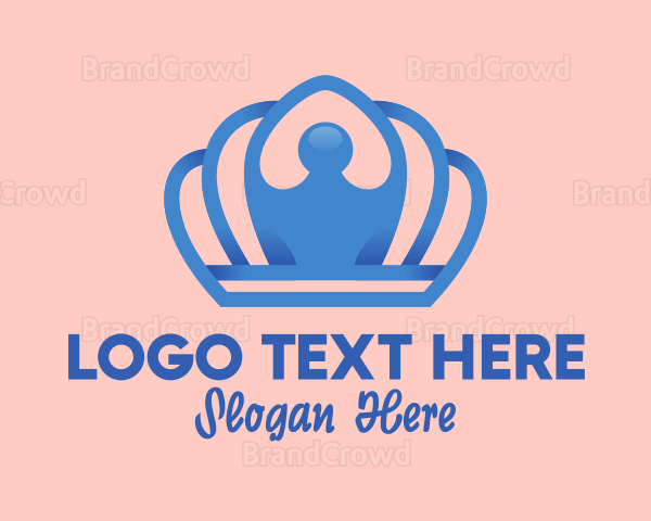 Elegant Blue Tiara Logo