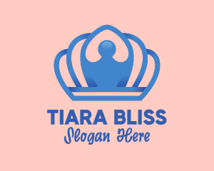Tiara - Elegant Blue Tiara logo design