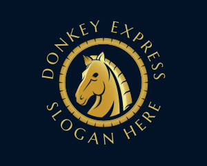 Donkey - Elegant Horse Mane logo design