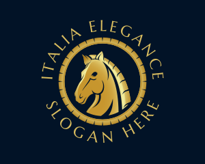 Elegant Horse Mane logo design