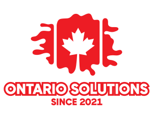 Ontario - Canada Geography Flag logo design