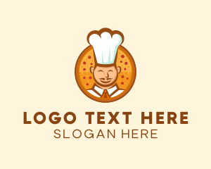 Eat - Chef Pizza Restaurant logo design