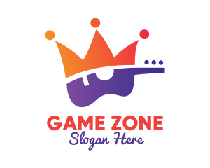 Player - Gradient Guitar King logo design