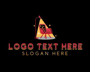 Light - Chair Lamp Furniture logo design
