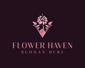 Flower Salon Spa logo design