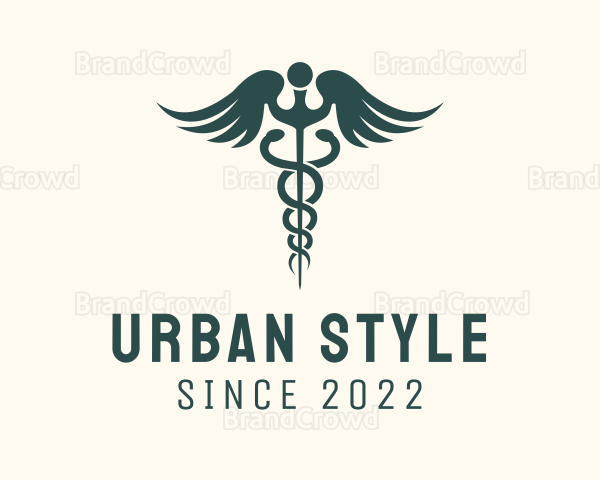 Healthcare Snake Caduceus Logo