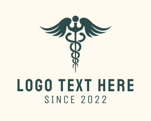 Pharmacy - Healthcare Snake Caduceus logo design