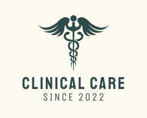 Healthcare Snake Caduceus  logo design