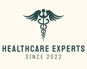 Healthcare Snake Caduceus  logo design