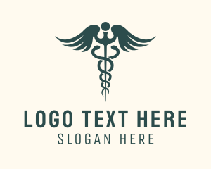 Healthcare Snake Caduceus  Logo