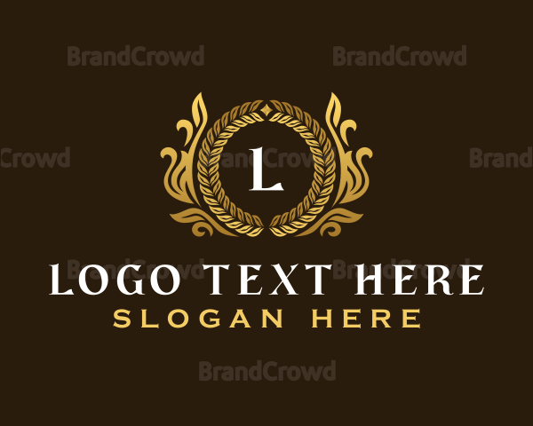 Luxury Wheat Crest Logo