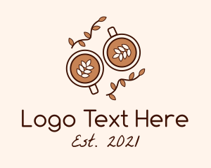 Latte - Organic Coffee Cups logo design