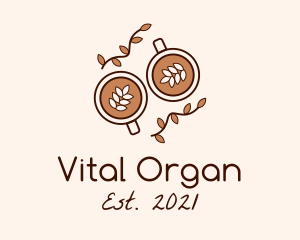 Organic Coffee Cups logo design