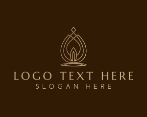 Candle - Flame Candle Light logo design