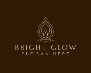 Lighting - Flame Candle Light logo design