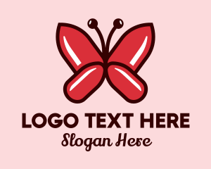 Nail Polish - Salon Manicure Butterfly logo design