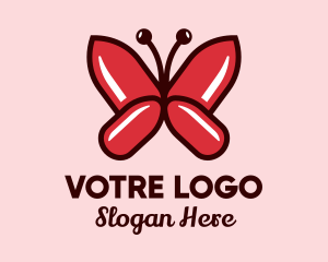 Salon Manicure Butterfly Logo