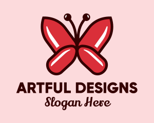 Salon Manicure Butterfly logo design