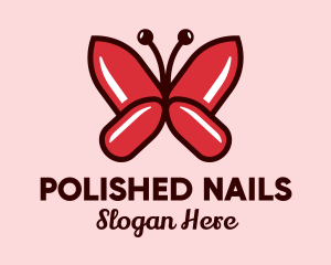 Salon Manicure Butterfly logo design