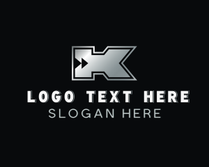 Letter K - Aluminum Steel Metal logo design