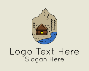 Lumberjack - Nature Cabin Travel logo design