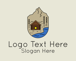 Lodge - Nature Cabin Travel logo design