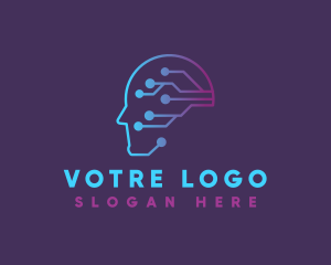 Automated - Artificial Intelligence Technology logo design