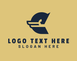 Pegasus Letter C logo design
