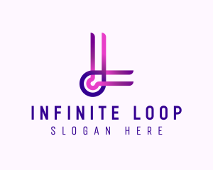 Loop - Circuit Wiring Letter L Loop logo design