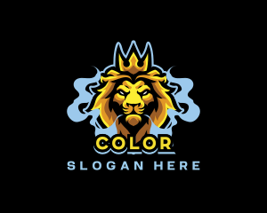 Cigar - Lion Gaming Crown Vape logo design