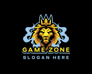 Lion Gaming Crown Vape logo design