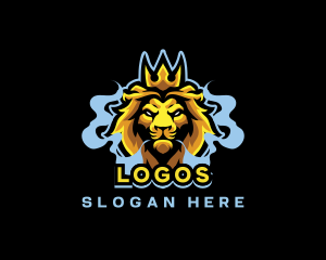 Wild - Lion Gaming Crown Vape logo design