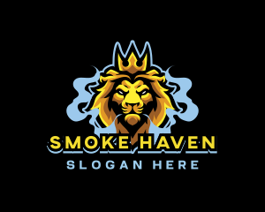 Lion Gaming Crown Vape logo design