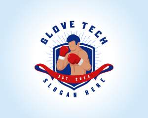 Sports Boxer Shield logo design