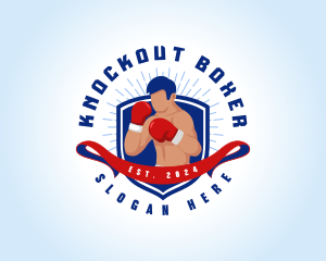 Boxer - Sports Boxer Shield logo design