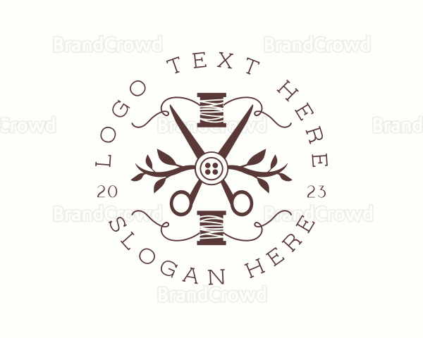 Sewing Shears Thread Logo