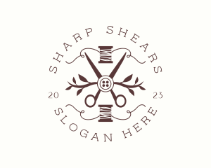 Shears - Sewing Shears Thread logo design