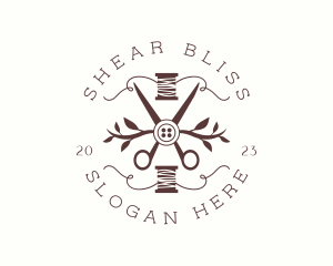 Sewing Shears Thread logo design