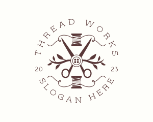 Sewing Shears Thread logo design