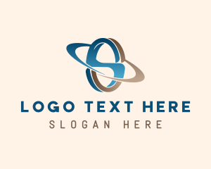 App - Global Orbit Letter S logo design