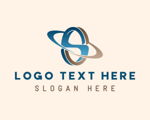 Freight - Global Orbit Letter S logo design