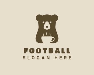 Brown Cafe Bear  Logo