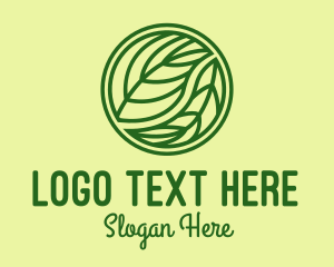 Farm - Organic Green Leaf logo design