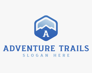 Trekking - Mountain Hexagon Trekking logo design