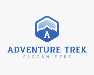 Trekking - Mountain Hexagon Trekking logo design