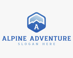 Mountain Hexagon Trekking logo design